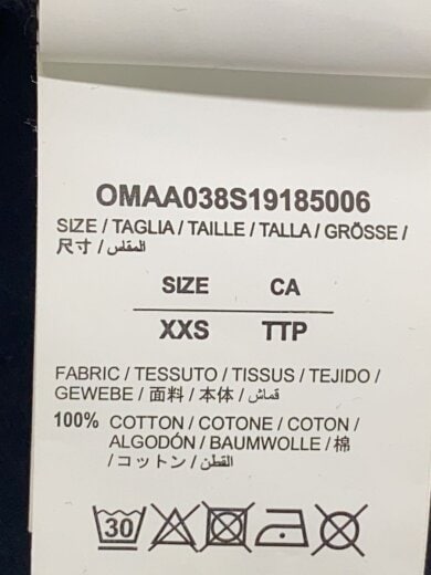 商品画像：Tシャツ/XXS/コットン/BLK/OMAA038S19185006 4