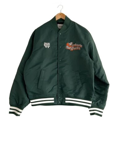 商品画像：FLAMING DUCKS BOMBER/スタジャン/L/ナイロン/GRN// 1