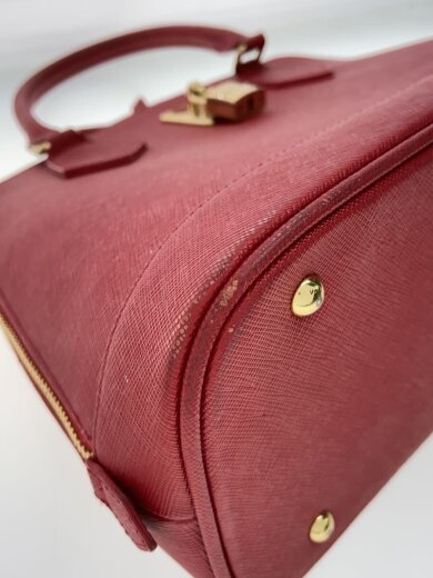 商品画像：ハンドバッグ/レザー/RED/無地 7