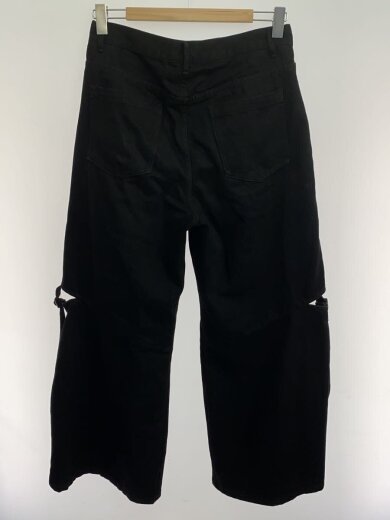 商品画像：ボトム/M/コットン/BLK/カットアウトワイドデニムパンツ 2