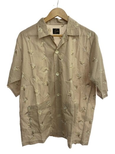 商品画像：半袖シャツ/M/コットン/BEG/CABANA SHIRT PLANT-EMB 1