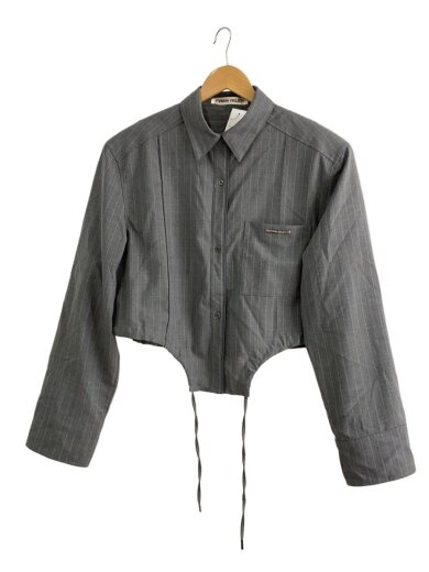 画像：PRANK PROJECT長袖シャツ/FREE/ポリエステル/GRY/ストライプ/Pintuck Short Shirt//1