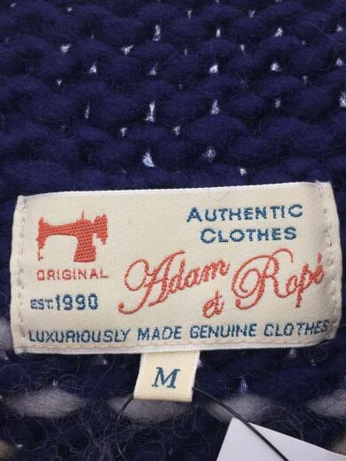 画像：ADAM ET ROPEカウチンベスト/M/ウール/NVY/総柄/119643