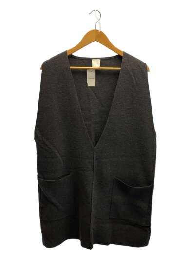 商品画像：ニットベスト(薄手)/--/ポリエステル/GRY/無地/22-080-200-9301-4-0 1