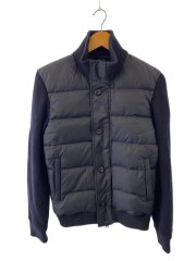 ニット切替ダウンジャケット/S/コットン/NVY