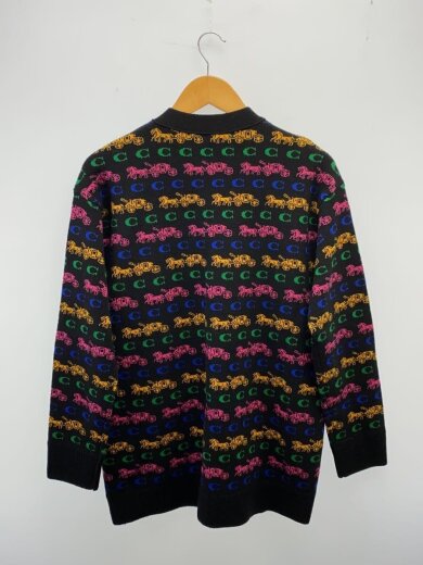 商品画像：カーディガン(厚手)/M/ウール/BLK/総柄/c8950 2