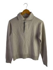 FIORONI/ニットポロ/セーター(薄手)/44/ウール/グレー/左腕汚れ有