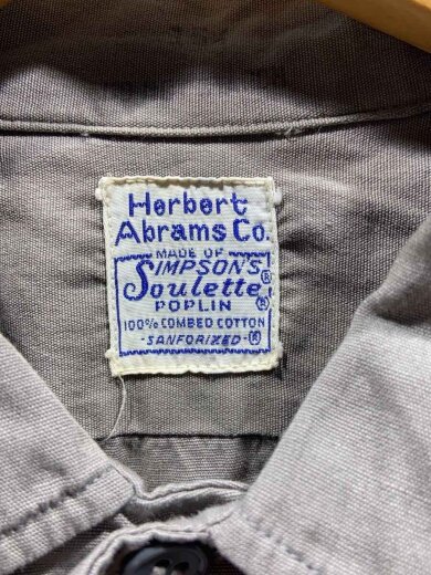 商品画像：VI/50s-60s/HERBERT ABRAMS/半袖シャツ/マチ付き15.5/コットン/GRY/M 3