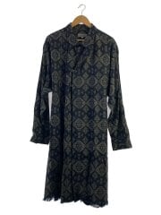 23AW/左二重柄ガウン/コート/3/コットン/NVY/総柄/HJB66-015