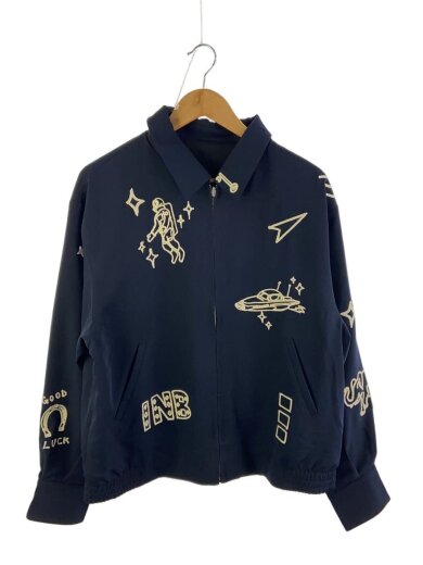 Chain Stitch Embroidery Reversible JKT/M/ポリエステル/NVY/MT22AW