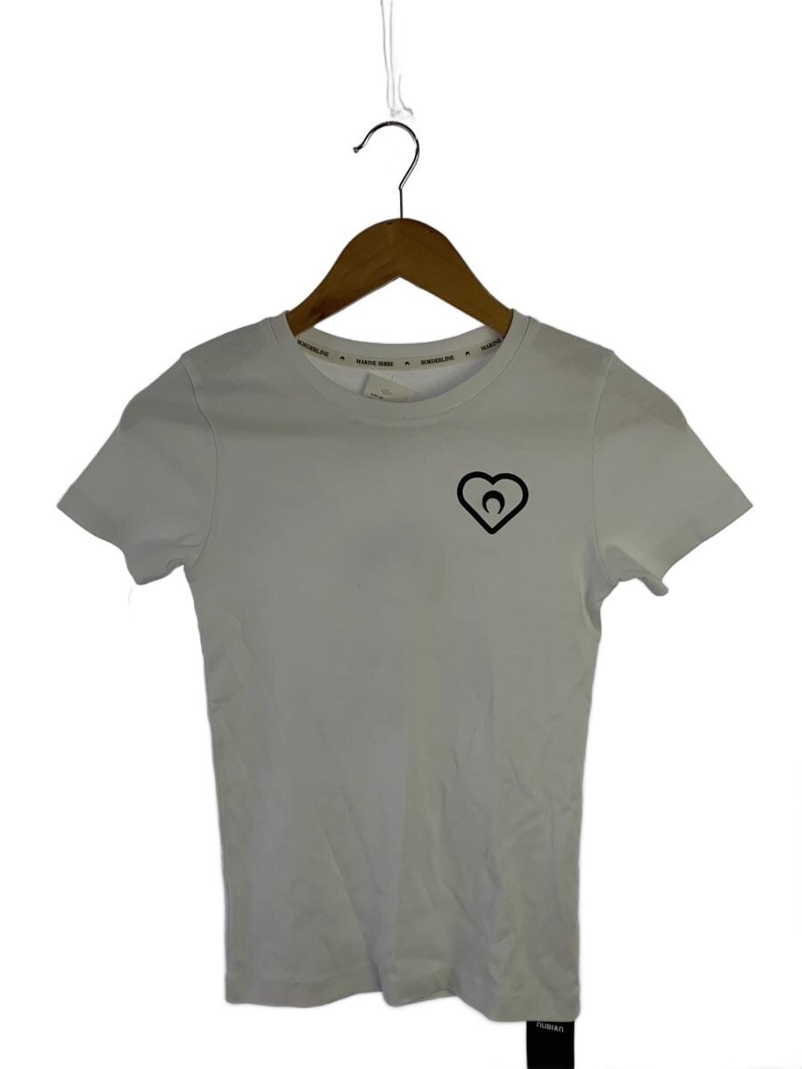MARINE SERRE / Tシャツ/S/コットン/WHT/WTO067
