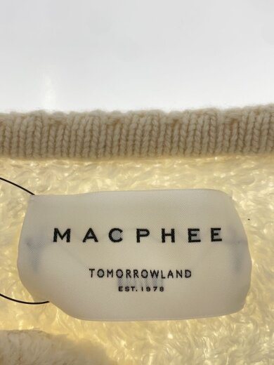 画像：MACPHEEムートンクルーネックカーディガン/S/ウール/WHT/12-02-44-024013