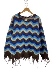 25AW/Wave Mohair Knit/FREE/ナイロン/BLU/総柄/LM-25AW-KN01