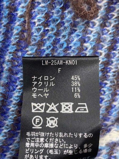 商品画像：25AW/Wave Mohair Knit/FREE/ナイロン/BLU/総柄/LM-25AW-KN01 4