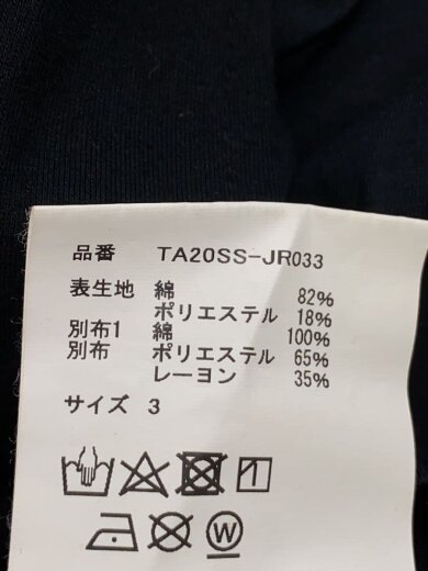 商品画像：Tシャツ/3/コットン/BLK/TA20SS-JR033 4
