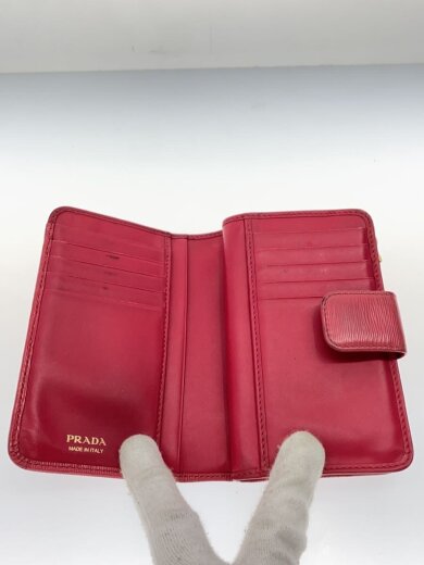 商品画像：2つ折り財布/レザー/PNK/無地/レディース 4