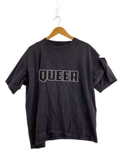 商品画像：queer typo boxy t-shirt/M/コットン/BLK/826346 TSVS5// 1