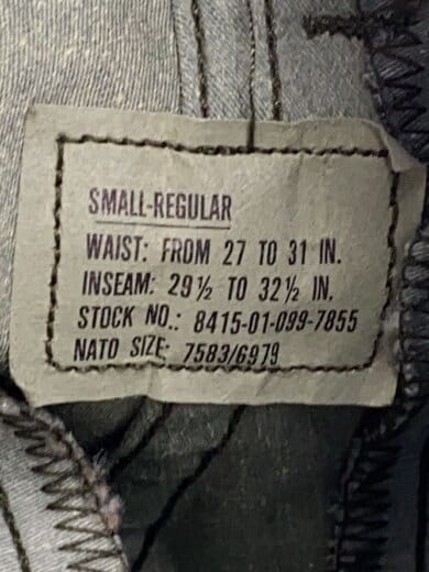 商品画像：カーゴパンツ/S/コットン/KHK/カモフラ/8415-01-099-7855// 5