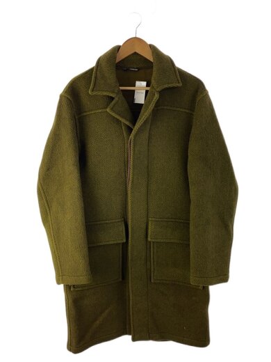 商品画像：ステンカラーコート/36/ウール/GRN/無地 1