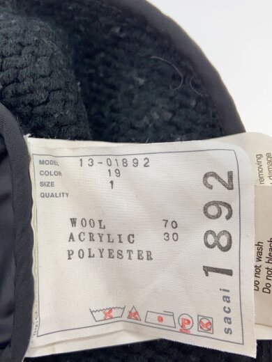 商品画像：トップス/1/ウール/BLK/13-01892 3