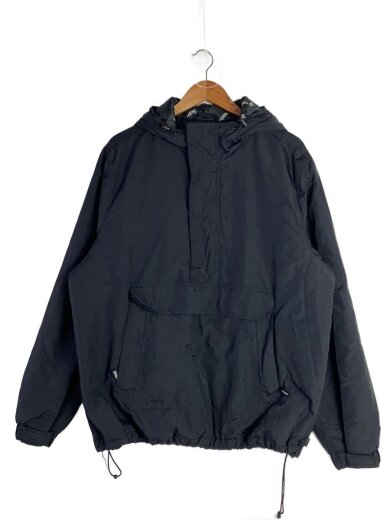 商品画像：Hooded Logo Half Zip Pullover/L/ナイロン/BLK 1