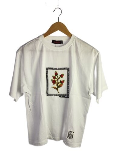 商品画像：スビンコットン ビンテージフラワーエンブロイダリーTシャツ/S/59-03-41-03008 1