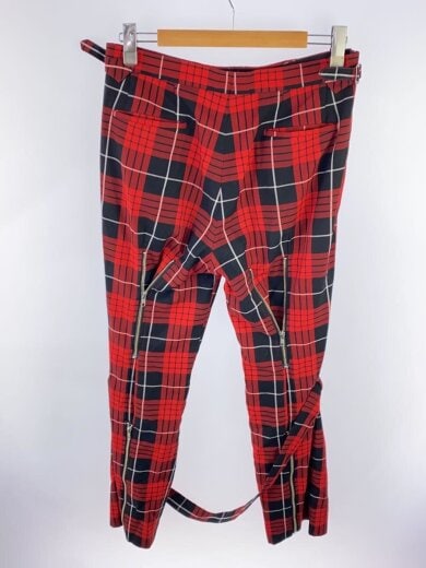 商品画像：TAILORED BONDAGE DRESS PANTS/ボンテージパンツ/48/RED/チェック/KL943 2
