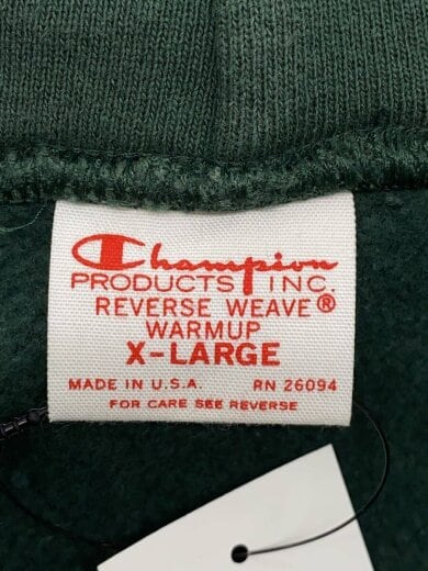 商品画像：USA製/赤タグ/復刻/ジップパーカー/XL/コットン/GRN/無地 3