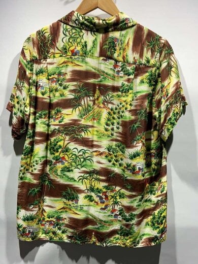 商品画像：VI/50-60s/アロハ/オープンカラー/日本製/15ハーフ/M/半袖シャツ/--/レーヨン/マルチカラー 2