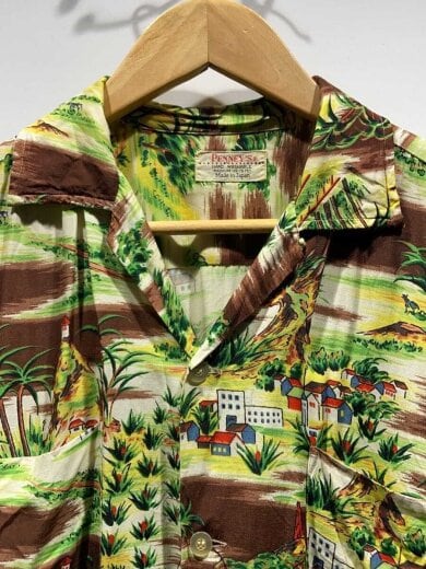 商品画像：VI/50-60s/アロハ/オープンカラー/日本製/15ハーフ/M/半袖シャツ/--/レーヨン/マルチカラー 4