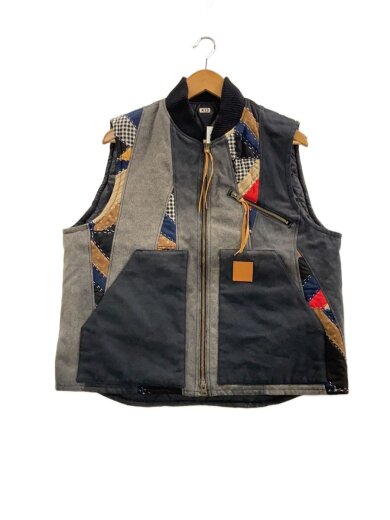 商品画像：25FW/Patchwork Quilt Work Vest/パッチワークベスト/3/コットン/25fw-v-01// 1