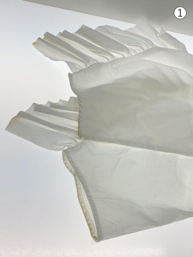 商品画像：両袖汚れ/AD2020/長袖ブラウス/S/コットン/WHT/3F-B014// 6