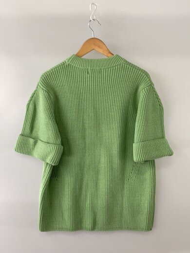 商品画像：26SS/OVER HALF SLEEVE KNIT TOPS/1/コットン/GRN/10106-2083// 2