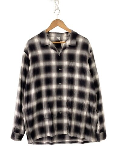 商品画像：FRONT 11201/RAYON GABARDINE OPEN COLLAR SHIRT/XL/レーヨン/BLK// 1