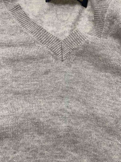 商品画像：B/Vネックニット・セーター(薄手)/XL/コットン/GRY/無地// 5