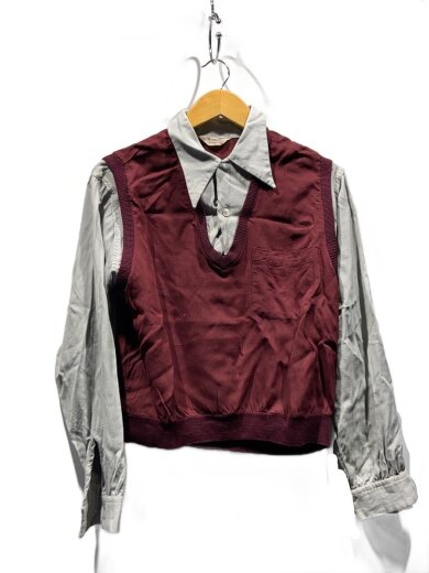 商品画像：VI/50s/Brewster/ロカビリー/プルオーバー/長袖シャツ/M/レーヨン/BRD 1