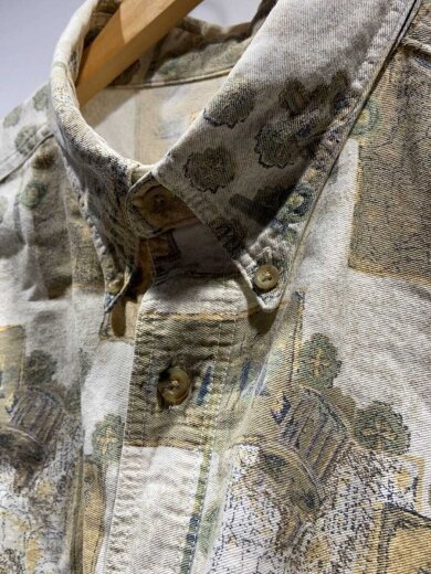 商品画像：R/90s/USA製/半袖シャツ/XXL/コットン/BEG/総柄// 6