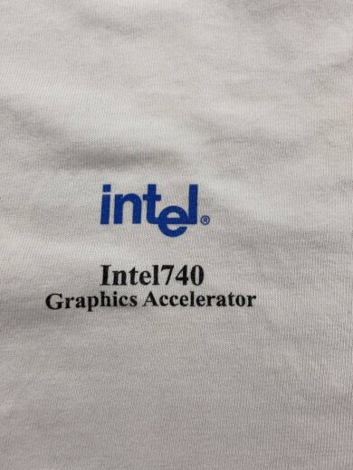 商品画像：R/90s/USA製/intel740/長袖ヘンリーネックTシャツ/L/コットン/WHT/穴有 5