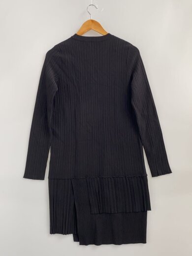 商品画像：長袖アシンメトリーレイヤードワンピース/S/レーヨン/BLK/R161741-KY047// 2