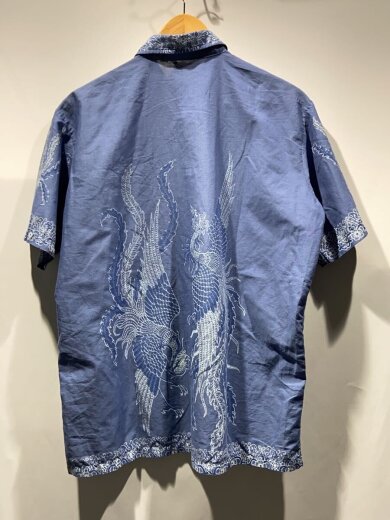 商品画像：VI/推定60s-70s/鳳凰/ダブルポケット/両面プリント/半袖シャツ//BLU/総柄// 2