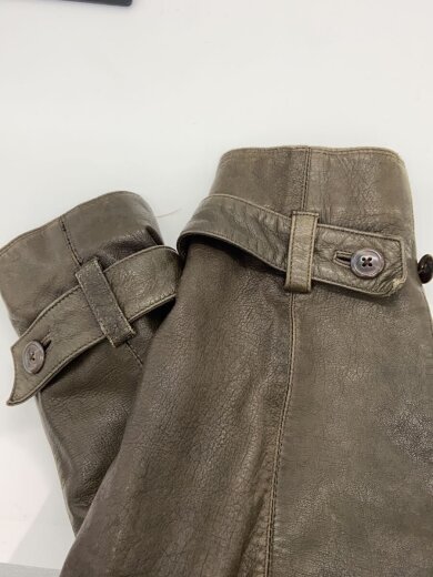 商品画像：MD/襟ボア/ダブルブレストコート/40/レザー/BRW 6
