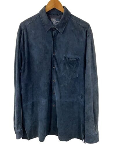 商品画像：RL/90s/長袖シャツ/XL/レザー/NVY/無地 1