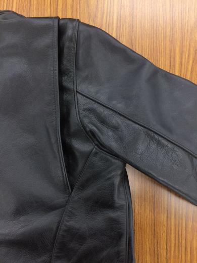 画像：VANSONシングルライダースジャケット/40/レザー/BLK/無地5