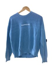 18SS/Chest Stripe Raglan Sweater/ニット・セーター(薄手)/M/コットン/BLU