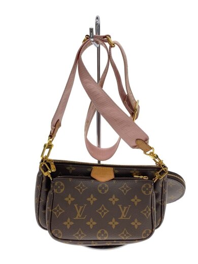 商品画像：ミュルティ・ポシェット・アクセソワール_モノグラム・キャンバス_ローズクレール/PVC/BRW// 1