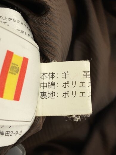 商品画像：レザージャケット・ブルゾン/LL/レザー/BRW/無地 4