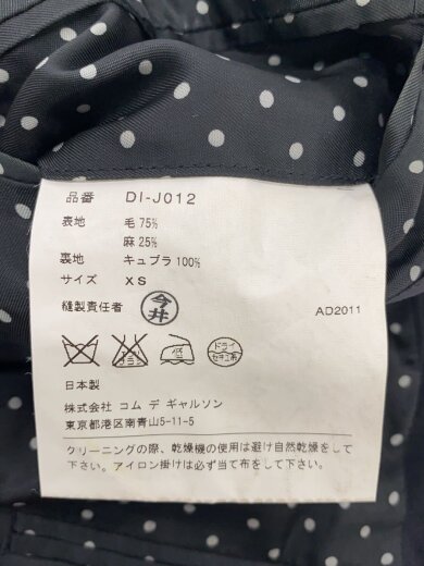 商品画像：テーラードジャケット/XS/ウール/BLK/DI-J012 4