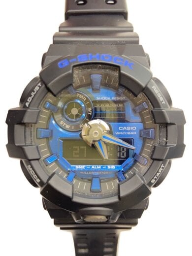 商品画像：クォーツ腕時計・G-SHOCK/デジアナ/ラバー/BLU/BLK 1