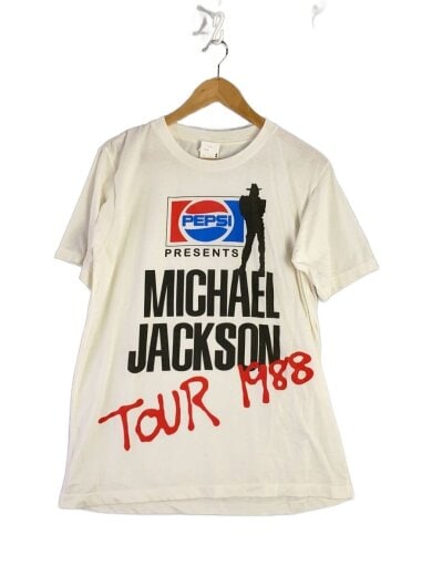 商品画像：MICHAEL Jackson TOUR 1988 PEPSI/Tシャツ/L/コットン/WHT// 1