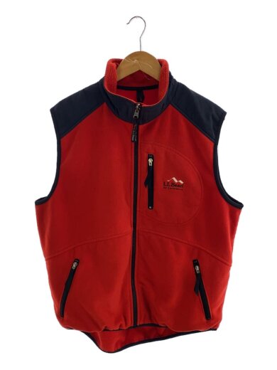商品画像：フリースベスト/L/ポリエステル/RED/05199 1